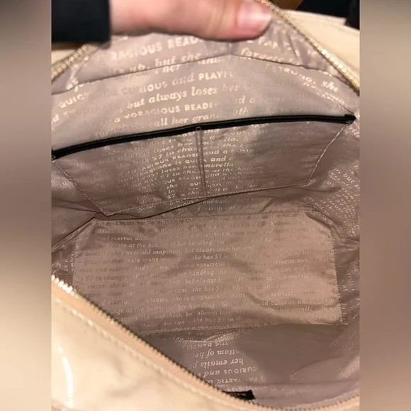 Kate Spade x Disney Minnie Mouse Francis Womens Tote Bag Cream Storybook lining - Picture 12 of 16